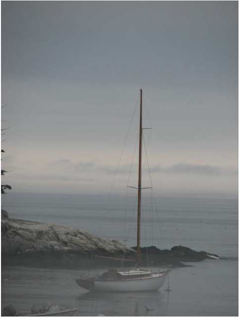 boat in fog